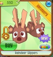 Reindeer slippers ochre