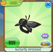 Butterflywristbandblackandwhite