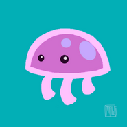 Concept art for the Pet Jellyfish by Taylor Maw.