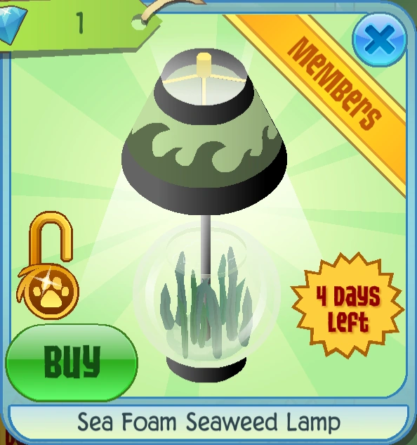 Sea Foam Seaweed Lamp Animal Jam Classic Wiki Fandom