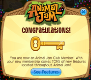 Membership Congratulations Key