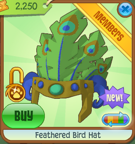 Feathered Bird Hat green