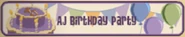 The AJ Birthday Party's banner from 2013.