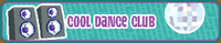 A party banner for the dance theme
