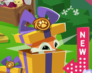 Sneak peek of Fennec Fox inside a Gift Box on AJ's main screen.