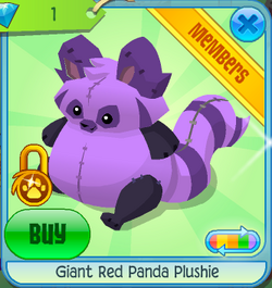 Giant Red Panda Plushie Animal Jam Classic Wiki Fandom