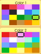 The color palettes