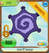 Sheriff Badge purple