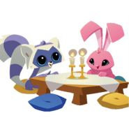 Lemur Bunny dinner party artwork