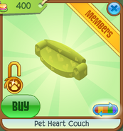 Pet-Heart-Couch Yellow Shop