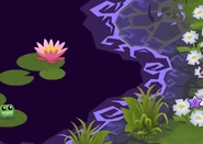 A glitch with the water caused by lag.