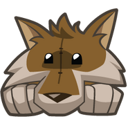 A brown Wolf Plushie.