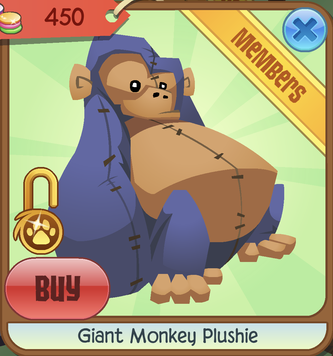 Monkey Plushie (Beta), Animal Jam Wiki