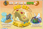 Monthly Join The Club card for tail armor from 2012