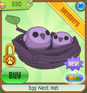 Egg Nest Hat purple