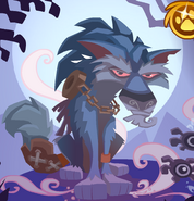 Greely, the Wolf Alpha, seen on an old Loading Screen.