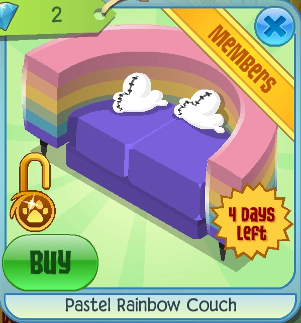 Pastel Rainbow Couch Animal Jam Classic Wiki Fandom