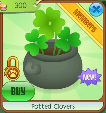 Potted Clovers | Animal Jam Classic Wiki | Fandom