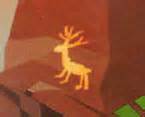 A deer painted on a wall in Canyons Pathway