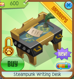 Steampunk writing deals desk