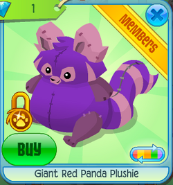 Red panda plushie animal sale jam