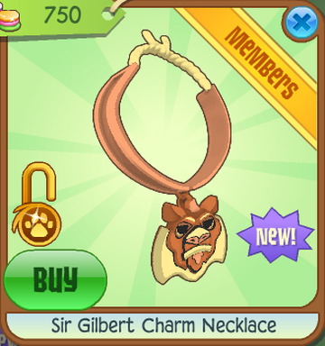 Sir Gilbert Charm Necklace Animal Jam Classic Wiki Fandom