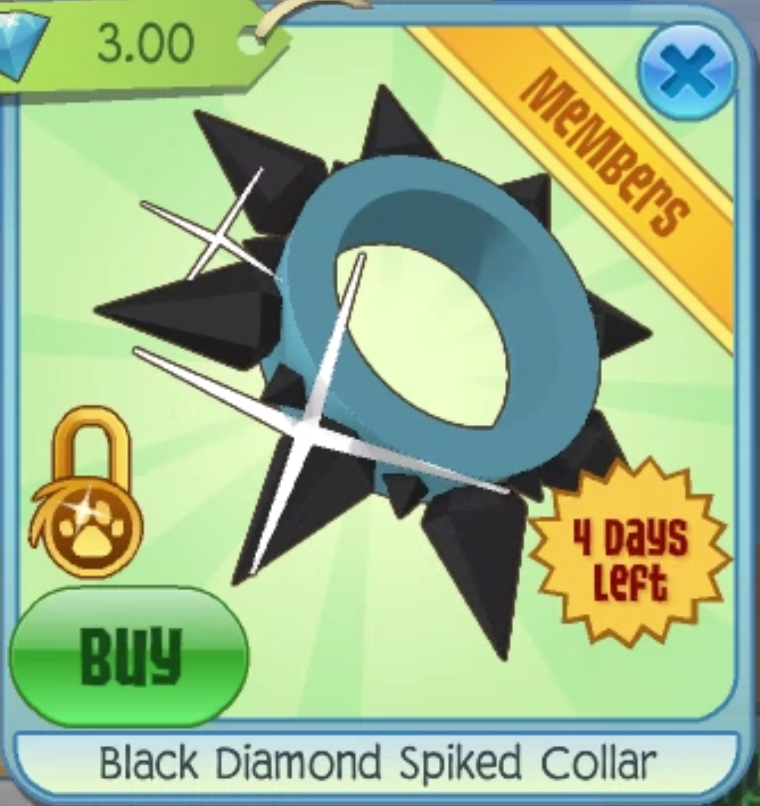 Black Diamond Spiked Collar Animal Jam Classic Wiki Fandom