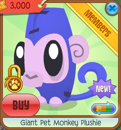 Monkey Plushie (Beta), Animal Jam Wiki