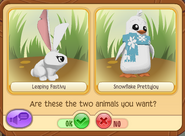 The pop-up that appears for confirmation when a player is picking two animals after their membership has expired.