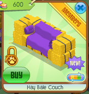 Hay bale couch 7 purple