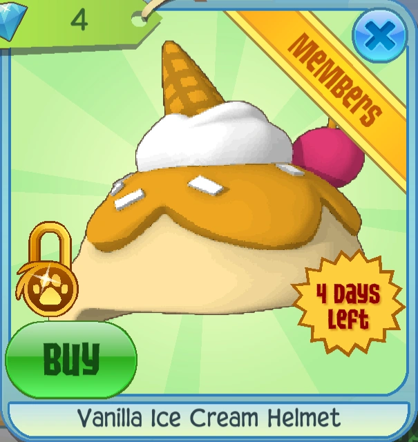 Vanilla Ice Cream Helmet Animal Jam Classic Wiki Fandom