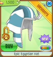 Epic Egyptian Hat blue white