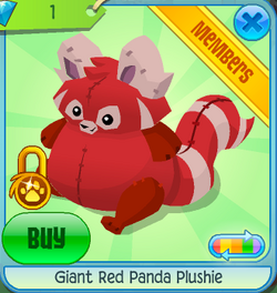Giant Red Panda Plushie Animal Jam Classic Wiki Fandom