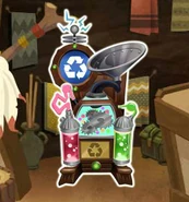 The recycling machine in Jam Mart Clothing