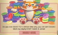 A special advertisement for double Gems in games