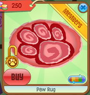 Red Paw Rug