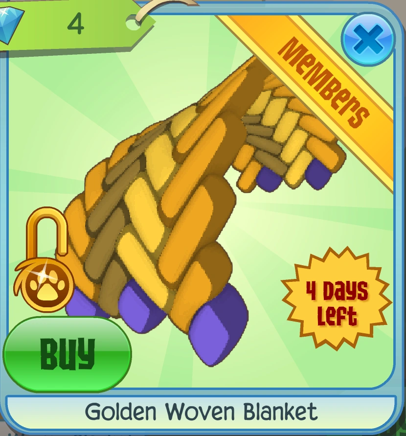 Golden Woven Blanket Animal Jam Classic Wiki Fandom