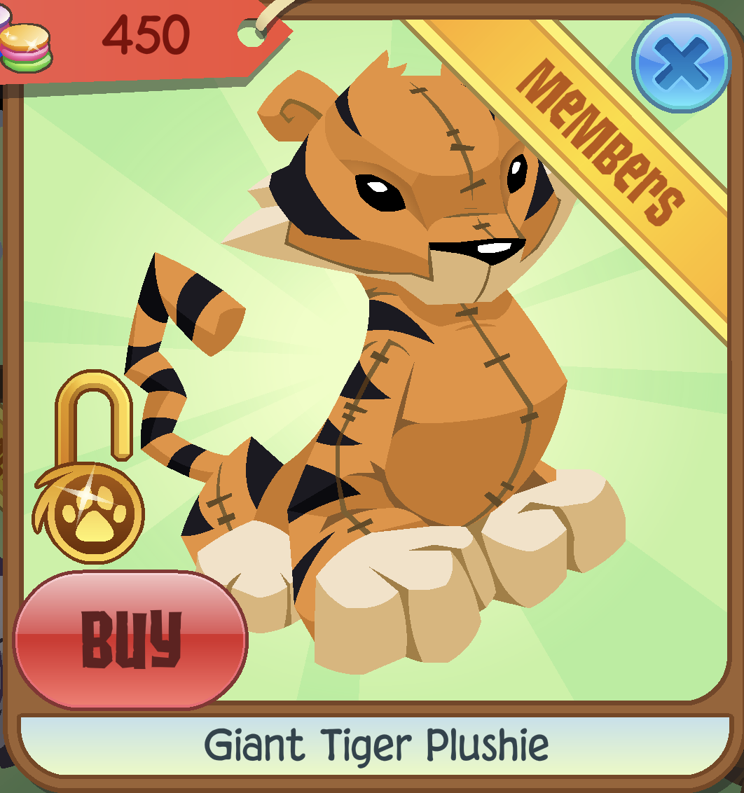 Tiger plushie sale