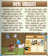 The Jamaa Journal advertisement for new den music appeared on August 9, 2011.