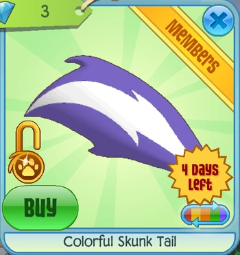 Colorful Skunk Tail | Animal Jam Classic Wiki | Fandom