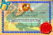 JAG August-Membership-Gift