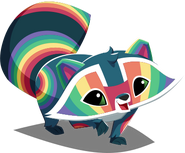 Rainbow Raccoon SVG