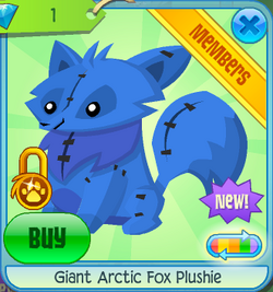 Animal jam arctic fox plushie hot sale
