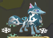 This is an example of a glitched Snowflake Arctic Wolf that has a normal Arctic Wolf pattern.