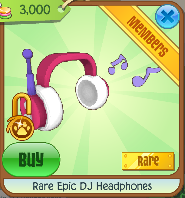 Rare Epic DJ Headphones | Animal Jam Classic Wiki | Fandom