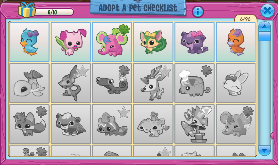Adopt A Pet Checklist Animal Jam Classic Wiki Fandom
