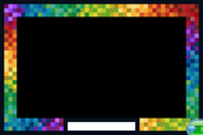 A close-up view of the Rainbow Pixel Frame