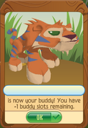 A glitch where the value for remaining buddy slots becomes negative.