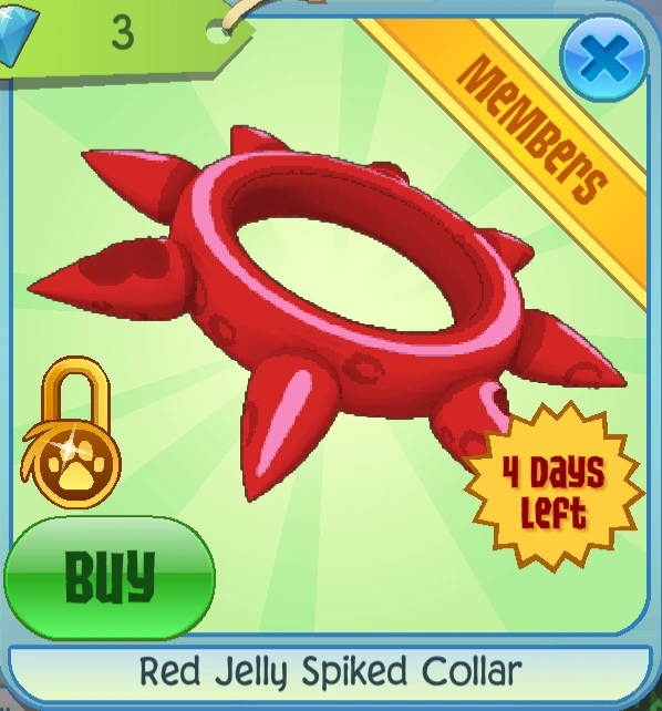 Red Jelly Spiked Collar Animal Jam Classic Wiki Fandom