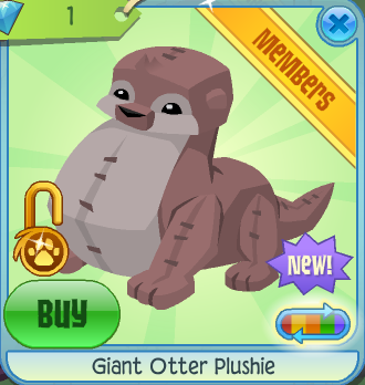 Giant sale otter plush